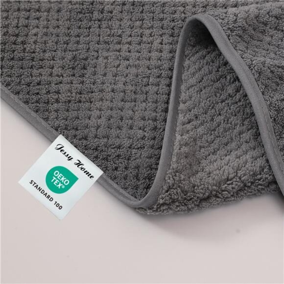 2 Pack-16"x31" Dark Gray Hand Towels Set Ultra Soft Cozy Towels 600 - Picture 2 of 7